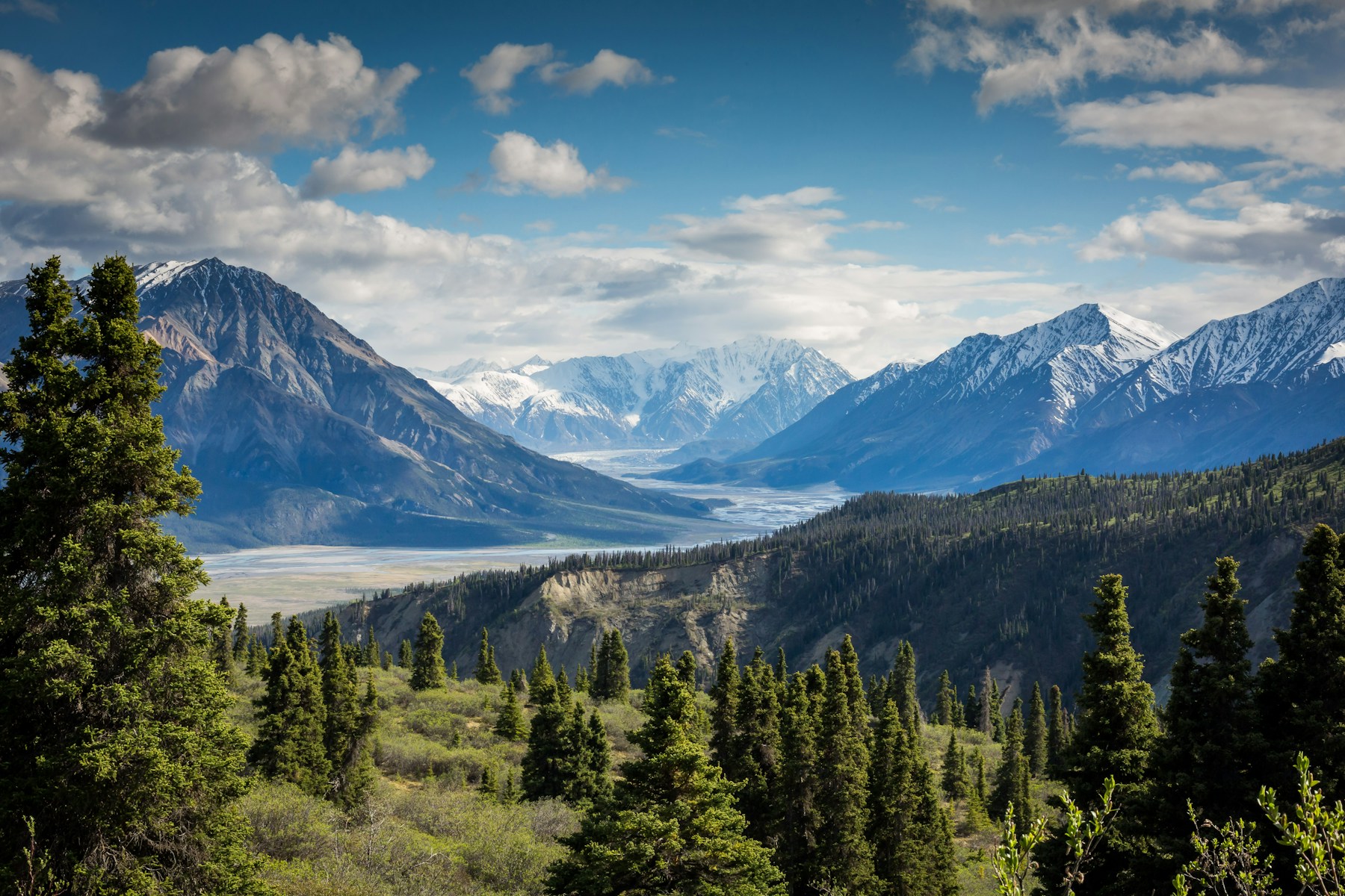 Rugged mountain peaks in warm alpine light